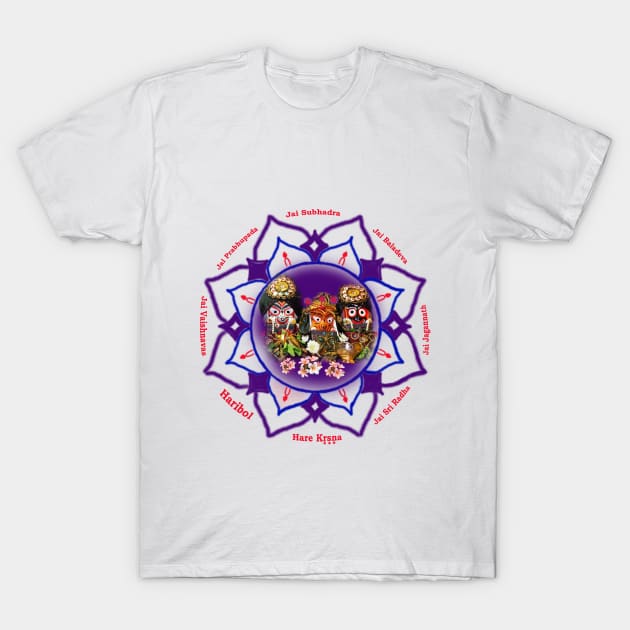 Hare Krsna, Jai Sri Radha, Jai Jagannath, Jai Baladeva, Jai Subhadra, Jai Prabhupada, Jai Vaishnavas, Haribol! T-Shirt by Nitai_Gaura